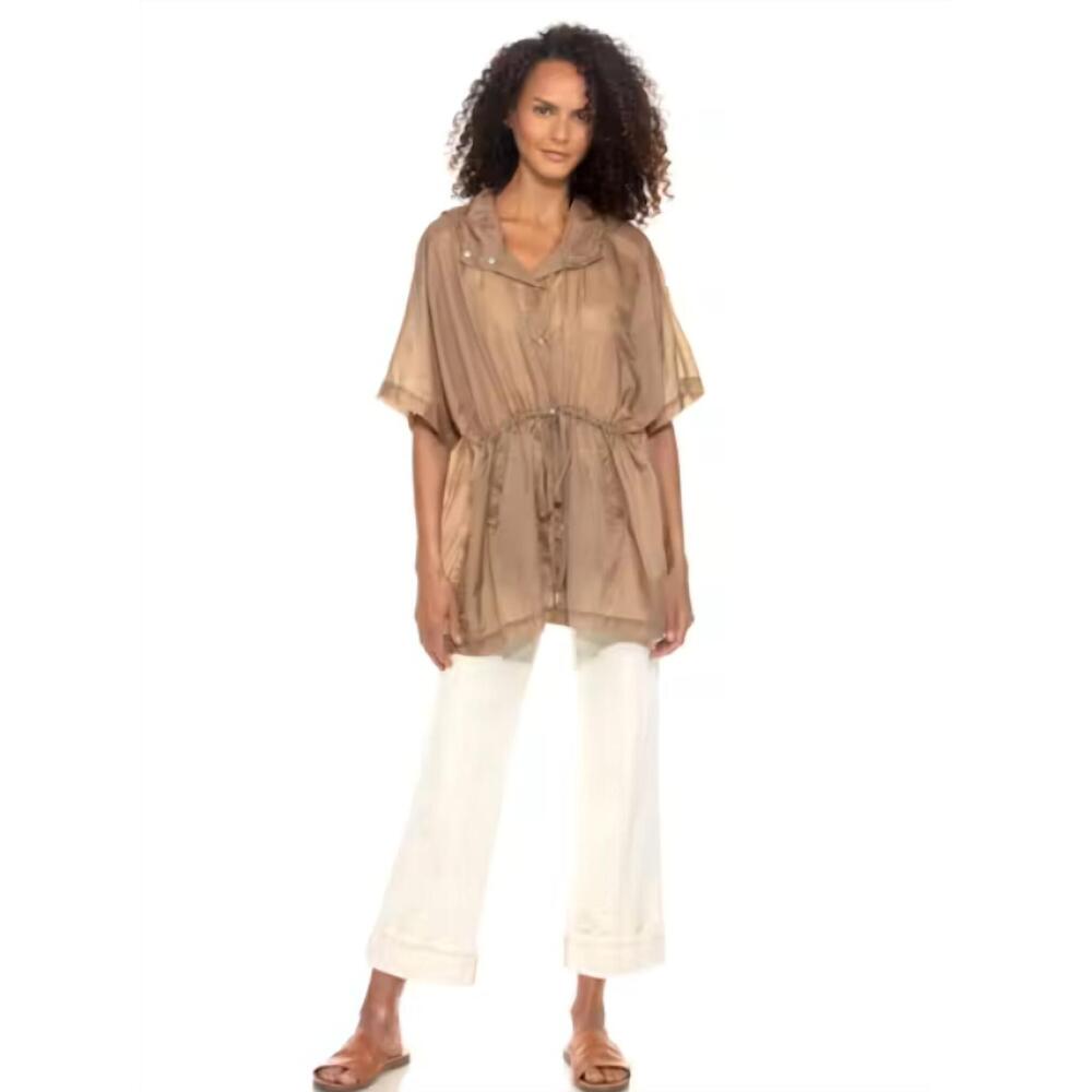 NEW HELLO NITE ultra light poncho in bronze blush